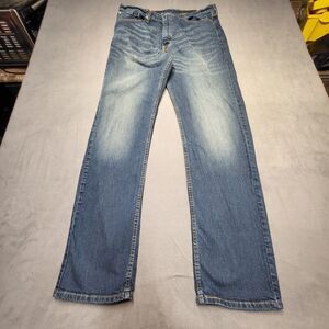 Levi's 505 Jeans Mens 36x33 Blue Regular Fit Straight Leg Distressed Denim